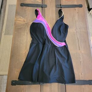 Vintage Robby Len Swimsuit skirted size 22w